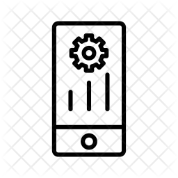 256x256 Mobile, Marketing, Settings, Gear Icon Of Line Style