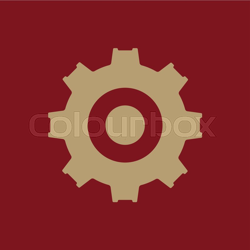 800x800 The Gear Icon Settings Symbol Flat Vector Illustration Stock Vector