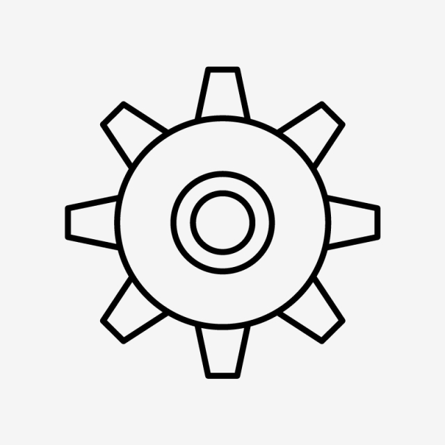 640x640 Vector Gear Icon, Gear, Settings, Setup Icon Png And Vector