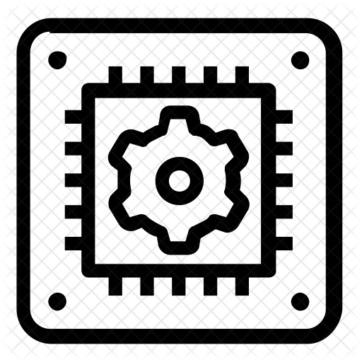512x512 Chip Settings Icon Of Line Style