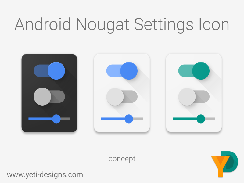 Android Nougat Settings Icon Concept 800x600 Android Nougat Settings Icon Concept