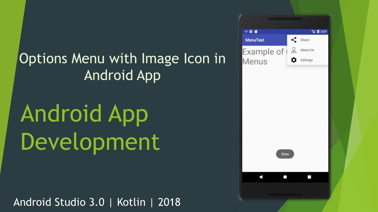 Options Menu With Image Icon In Android App App Bar Android 1280x720 Options Menu With Image Icon In Android App App Bar Android