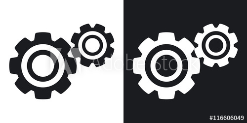Vector Gears Or Settings Icon Two Tone Version On Black And White 500x250 Vector Gears Or Settings Icon Two Tone Version On Black And White