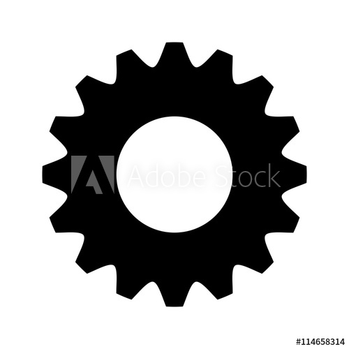 Black And White Settings Icon Front View Over Isolated Background 500x500 Black And White Settings Icon Front View Over Isolated Background