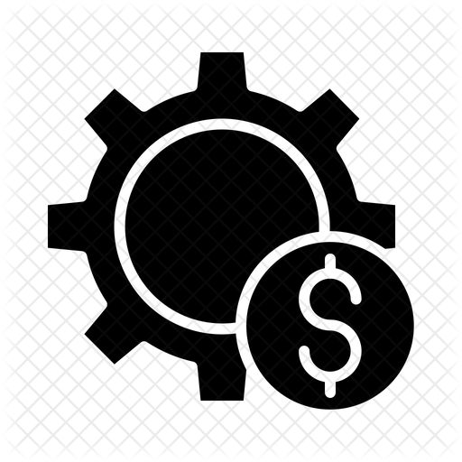 512x512 Dollar Setting Wheel Icon Of Glyph Style