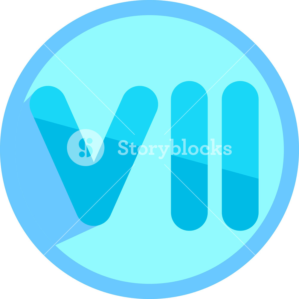 1000x1000 Roman Number Seven Icon Royalty Free Stock Image