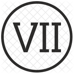 256x256 Seven Icon Of Glyph Style