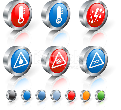 481x440 Severe Weather Warning Royalty Free Vector Icon Set Stock