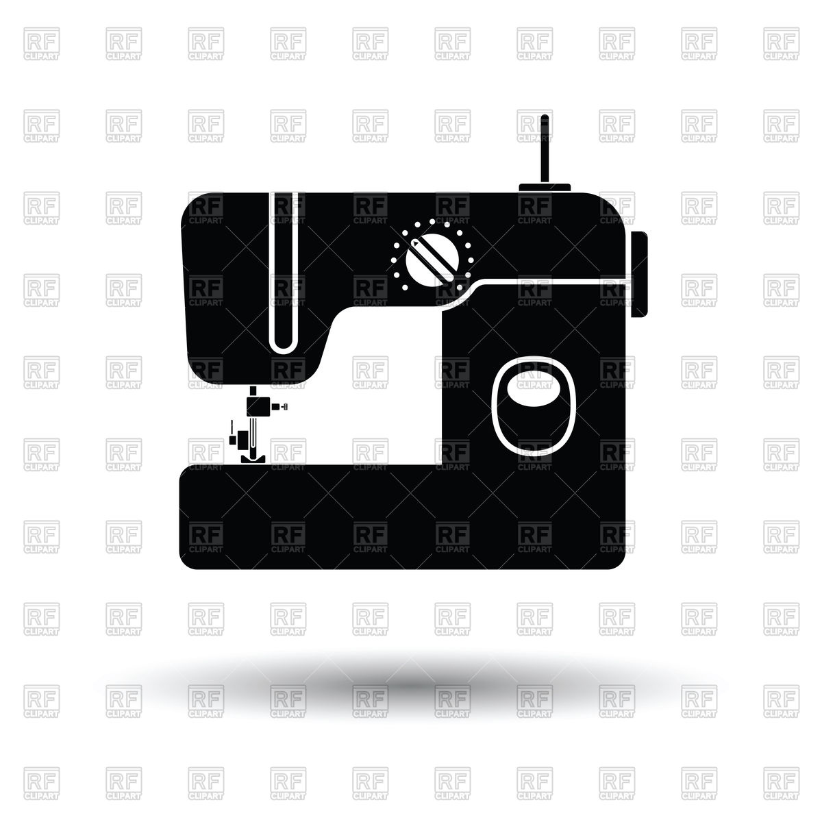 1200x1200 Modern Sewing Machine Icon With Shadow Design Vector Image
