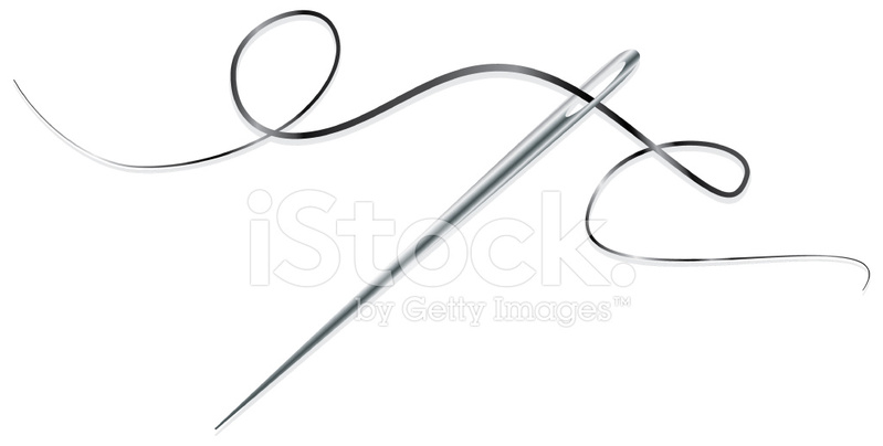 799x404 Sewing Needle And Thread Design Element, Icon Stock Vector