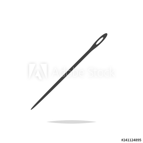 500x500 Sewing Needle Icon Vector Isolated