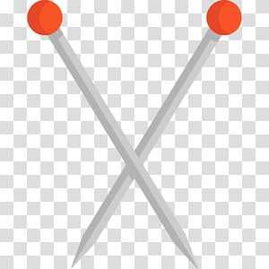 300x300 Gray Pin With Thread Art, Sewing Needle Embroidery Icon, Needle