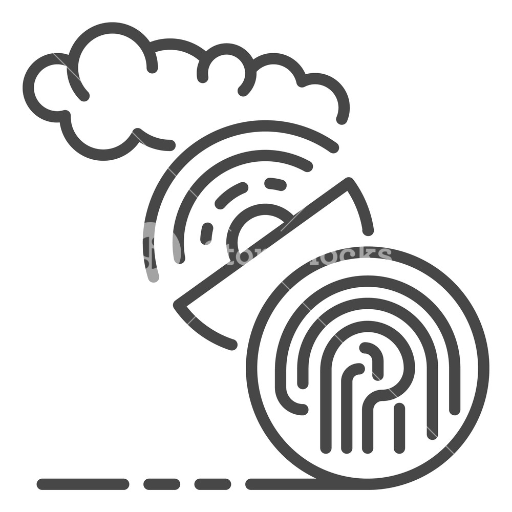 1000x1000 Fingerprint Satellite Signal Icon Outline Fingerprint Satellite