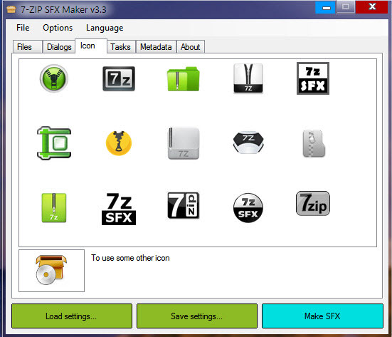 551x473 Zip Sfx Maker With Extra Icons