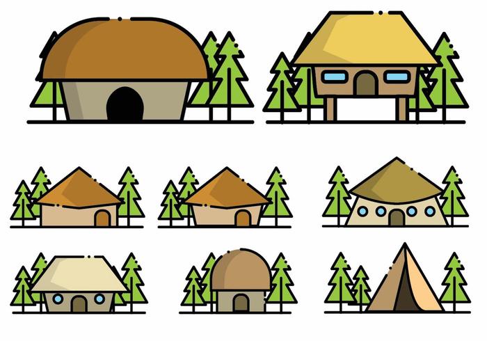 700x490 Minimalist Shack Icon Set