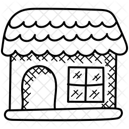 256x256 Shack Icon Of Doodle Style