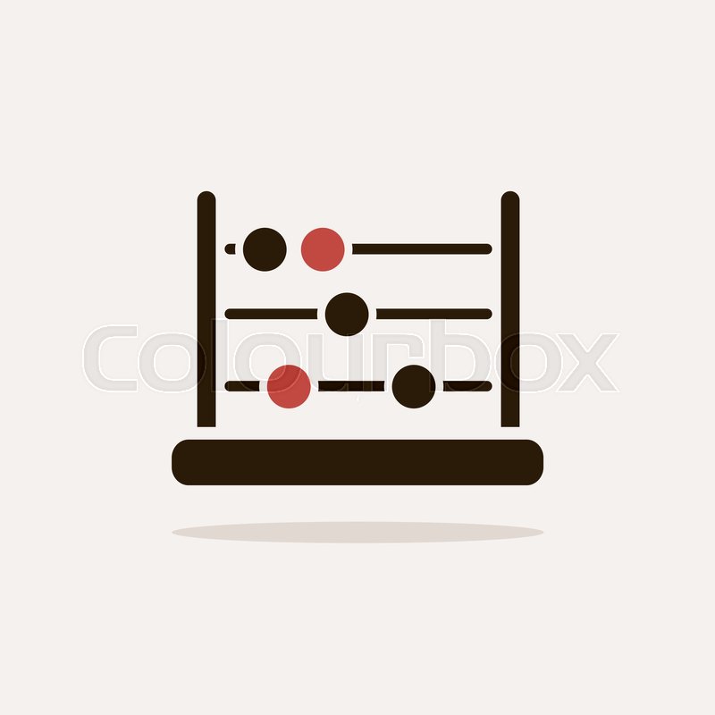 800x800 Abacus Icon With Shade On A Clear Stock Vector Colourbox