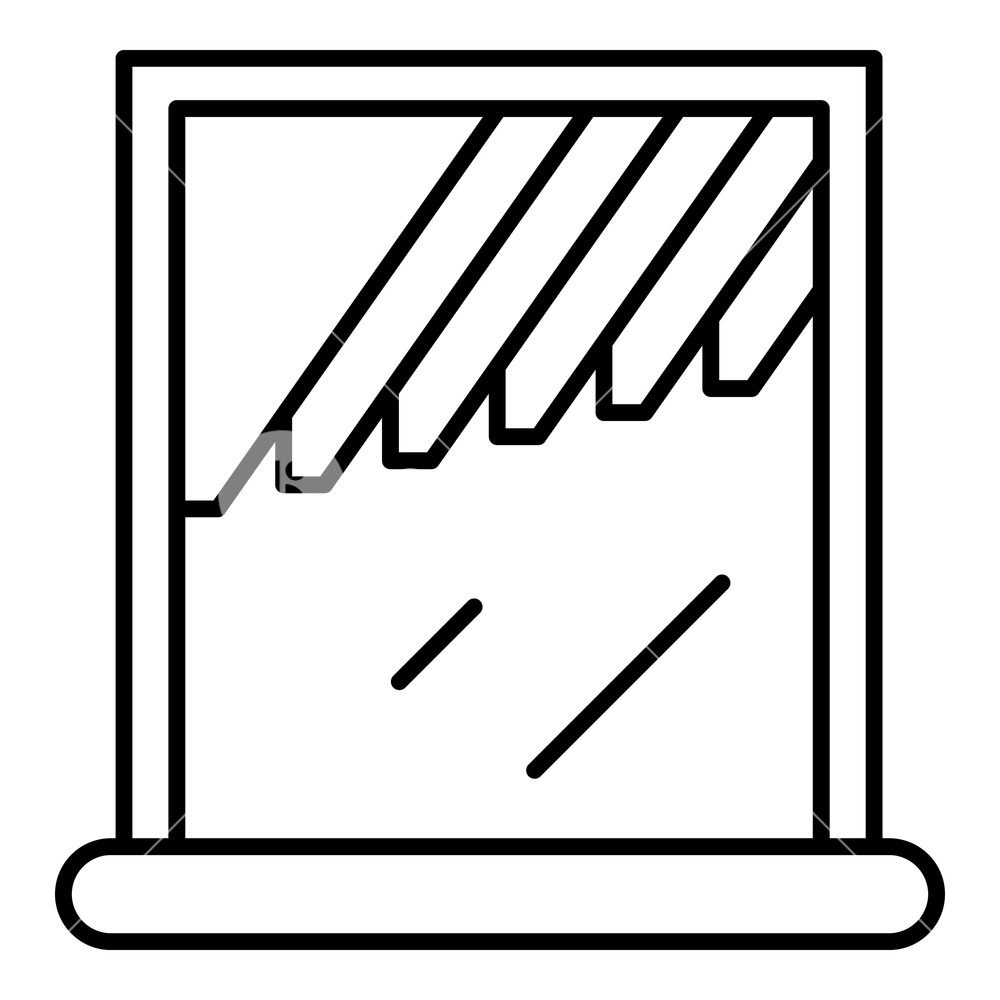 1000x1000 Window Shade Icon Outline Window Shade Vector Icon For Web Design