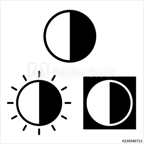 500x500 Contrast Icon, Light Shade Setting