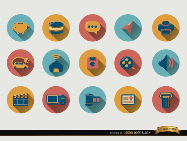 600x454 Round Icons With Drop Shadow Free Vector Free Icon Packs Ui