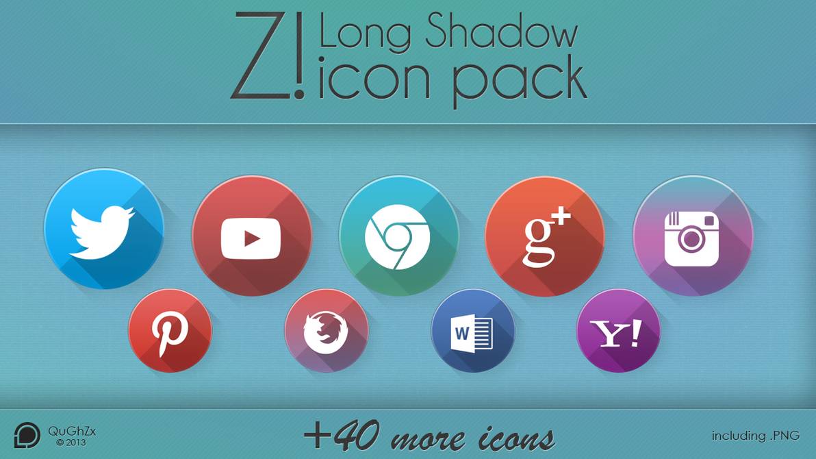 1192x670 Z! Long Shadow Icon Pack