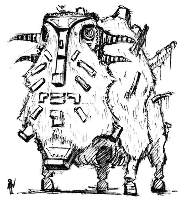 651x700 Unused Colossus Sketch Video Games Artwork