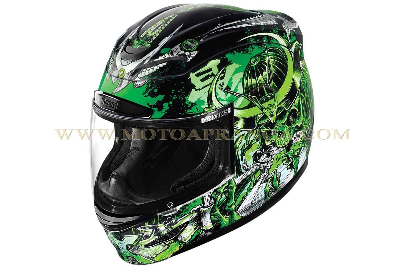 1353x900 Icon Airmada Helmet Shadow Warrior Green