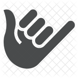 256x256 Shaka Icon Of Glyph Style