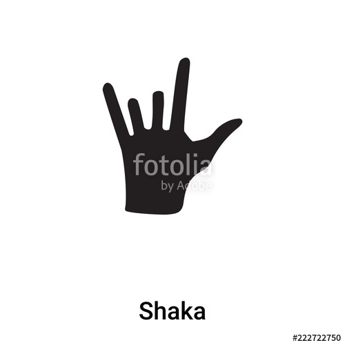 500x500 Shaka Icon Vector Isolated On White Background, Logo Concept