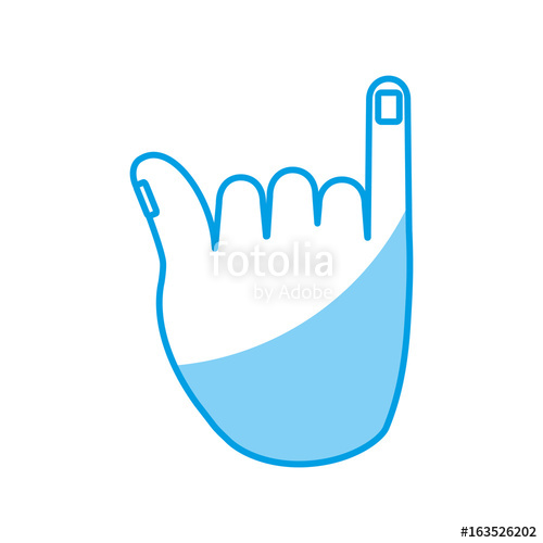 500x500 Hand With Shaka Sign Icon Over White Background Vector