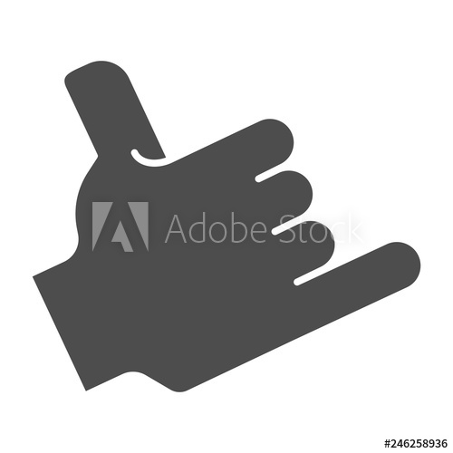 500x500 Hand Call Gesture Solid Icon Call Me Gesture Vector Illustration