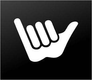 300x261 Hang Loose Vinyl Decal Shaka Symbol Hawaii Aloha Surf Car Window