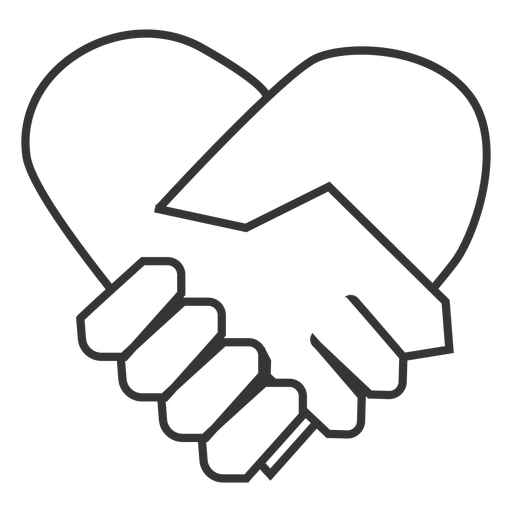 512x512 Heart Shaped Hand Shake Icon