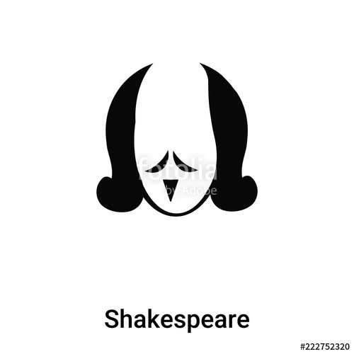 500x500 Shakespeare Icon Vector Isolated On White Background, Logo Concept
