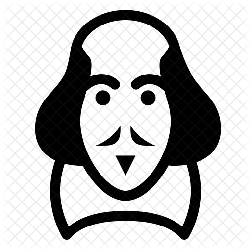 512x512 William Shakespeare Icon Of Glyph Style