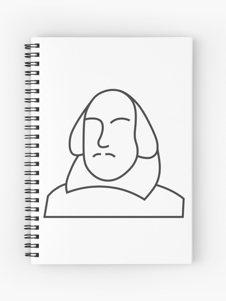 750x1000 William Shakespeare Illustration Icon Spiral Notebook