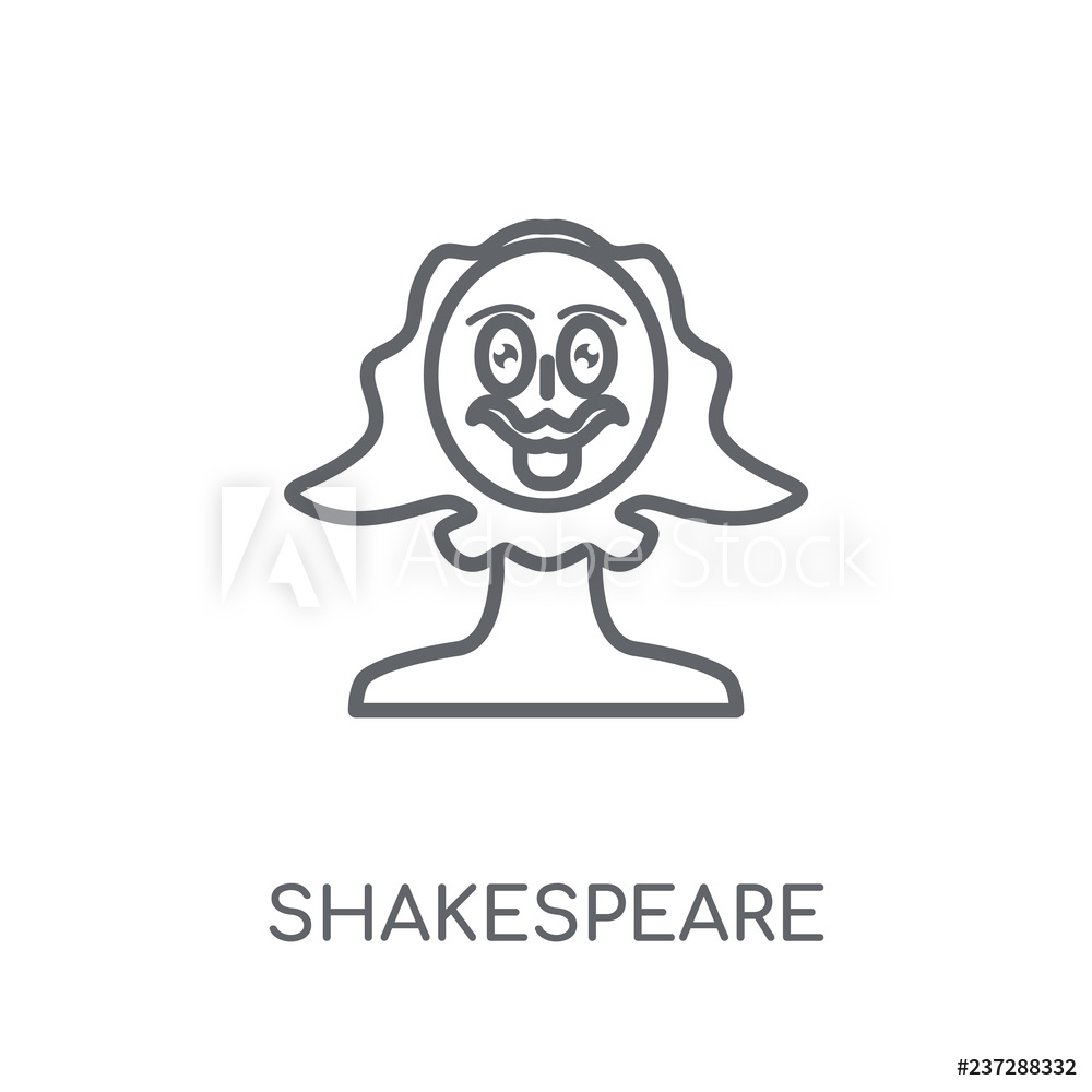 1000x1000 Photo Art Print Shakespeare Linear Icon Europosters