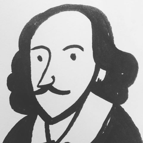 480x480 Print Wagon Repost But Here's A Sketch For A Shakespeare Icon