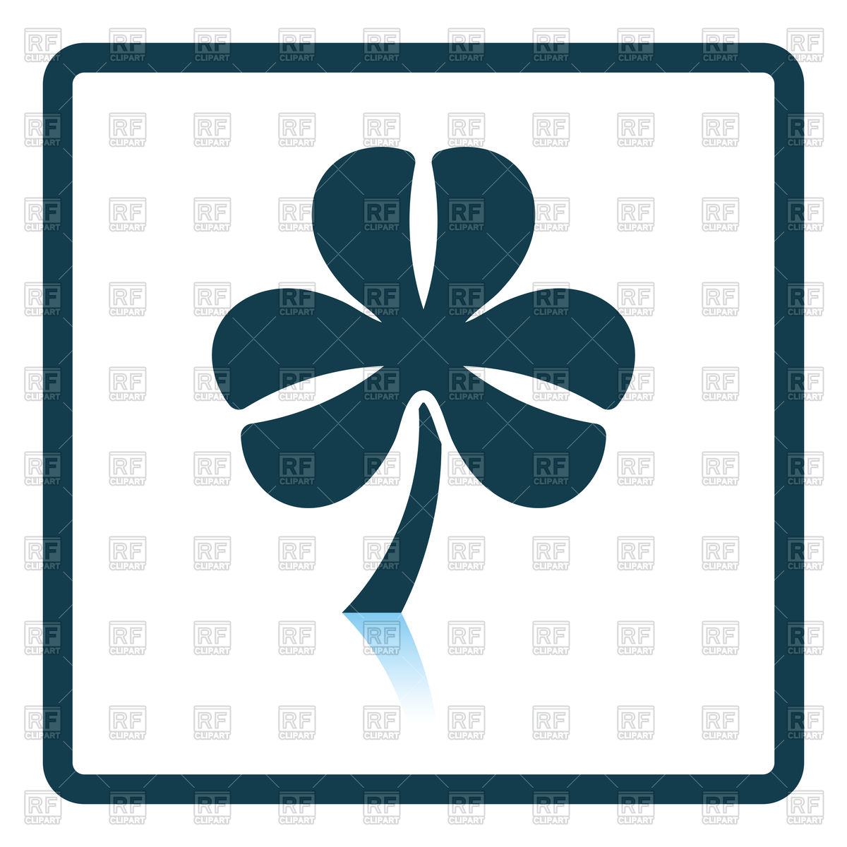 1200x1200 Shadow Reflection Design Of Shamrock Icon Vector Image Of Plants
