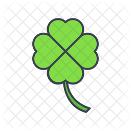 256x256 Shamrock Icon Of Colored Outline Style