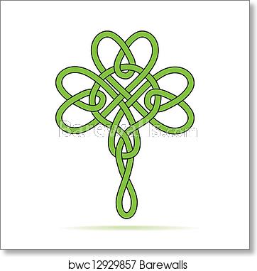 362x382 Shamrock Icon Pattern, Art Print Barewalls Posters Prints