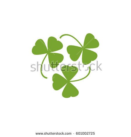 450x470 Three Blades Of Irish Shamrock Clover Icon Bright Green Shamrock