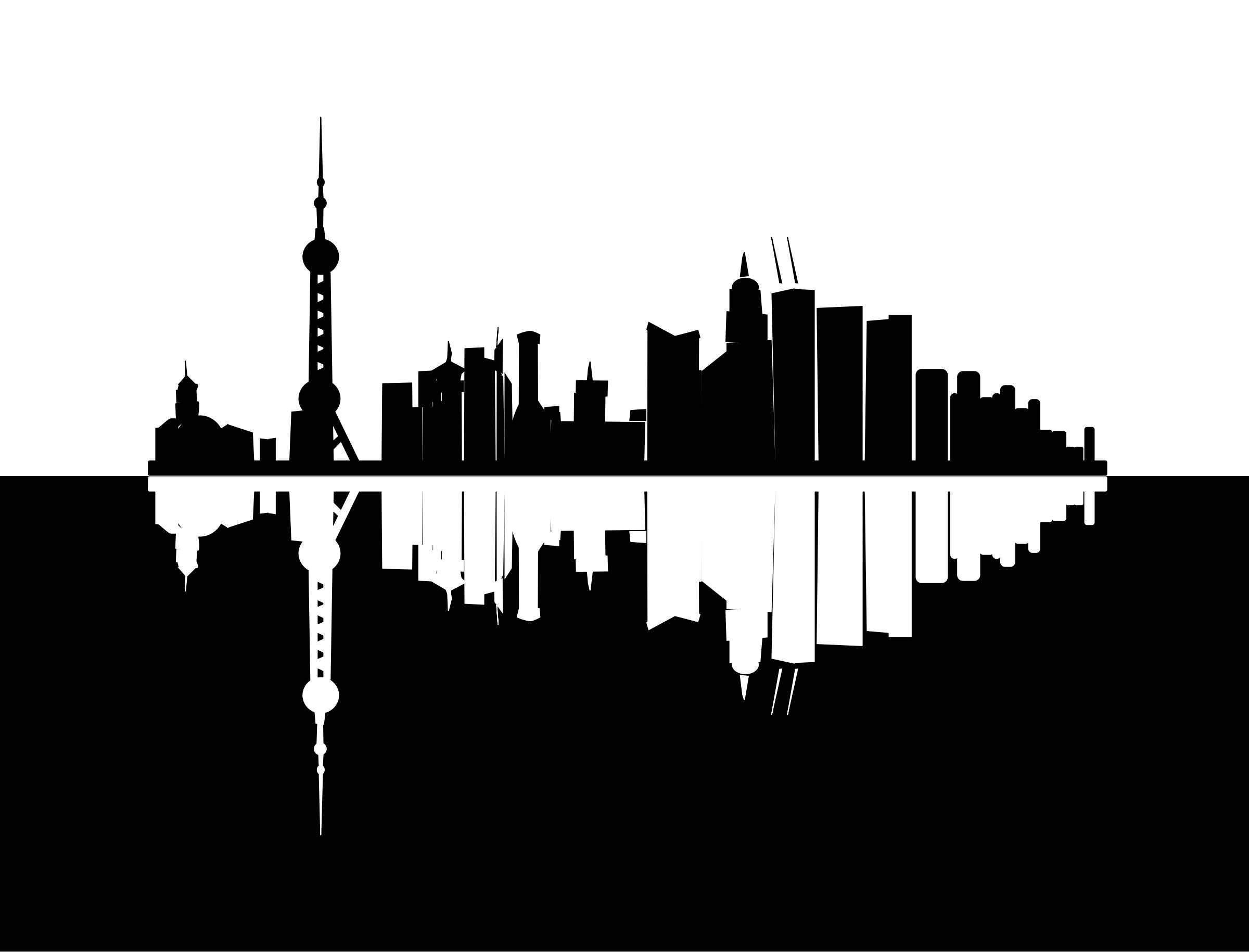 2400x1830 Shanghai Skyline Icons Png