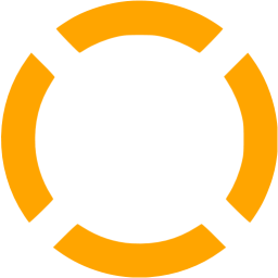 256x256 Orange Circle Dashed Icon