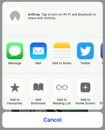 400x496 Customise The Sharing Options On The Iphone And Add More Icons