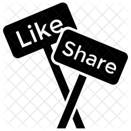 Like And Share Icon Of Glyph Style 256x256 Like And Share Icon Of Glyph Style