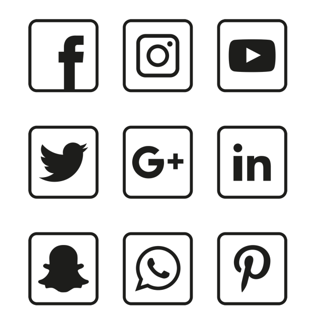 transparent social icons