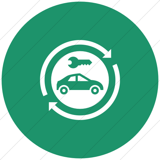 512x512 Iconsetc Flat Circle White On Aqua Iconathon Car Share Icon