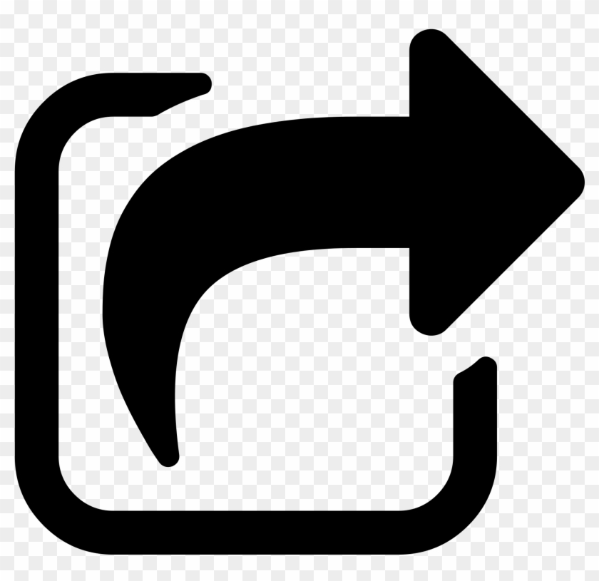 840x815 Black And White Share Icon Arrow