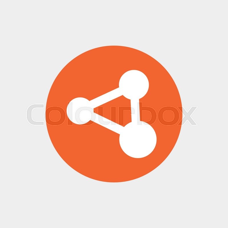 800x800 Share Sign Icon Link Technology Stock Vector Colourbox